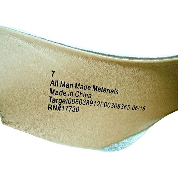 A New Day Nettie Silver Leather Pointed Toe Slingback Heels ACR68 Size 7 NWT - Picture 9 of 11